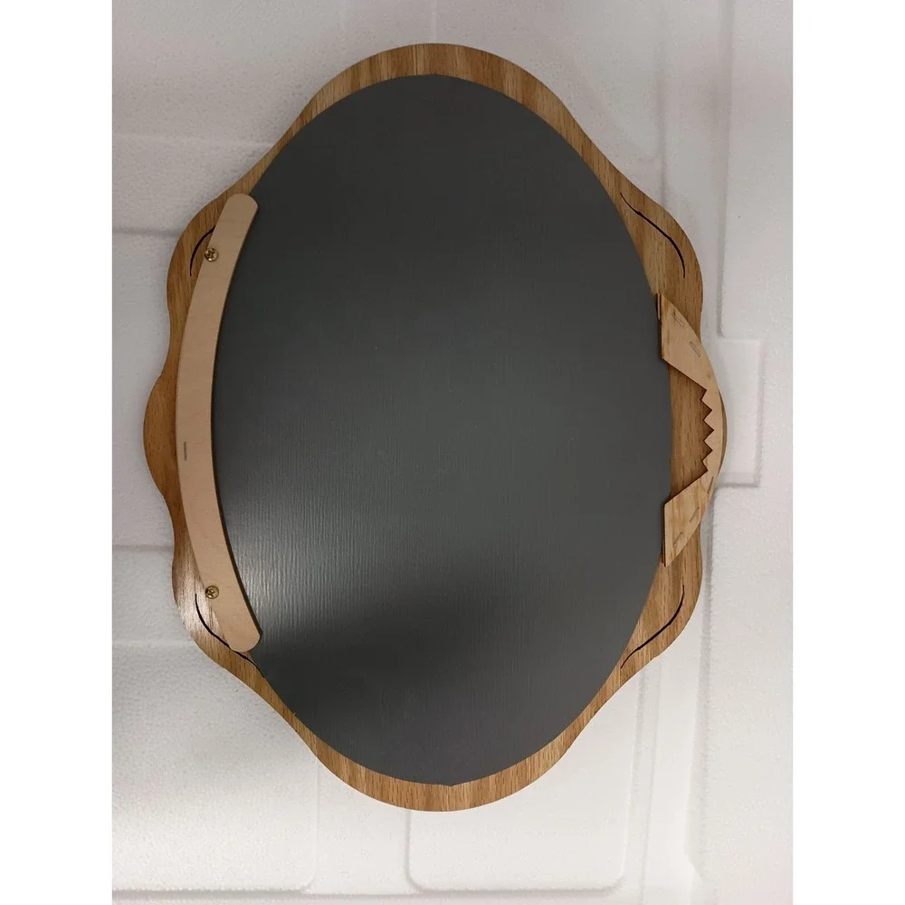 Vintage Hand Carved Wood Wild Animals Framed Wall Accent Mirror Primitive Rustic